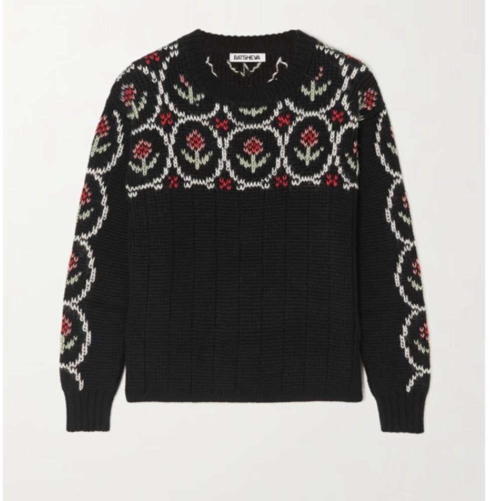Batsheva Dav Intarsia Alpaca Sweater